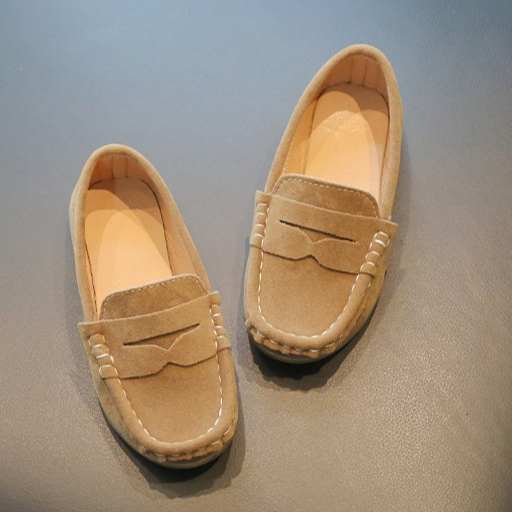 เด็ก Soft-Soled Peas รองเท้าชายหญิง Nubuck หนังรองเท้าไม่มีส้นฤดูใบไม้ผลิฤดูใบไม้ร่วงสไตล์ Slip-On Anti-Slip La