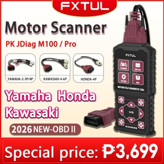 FXTUL M3 -A OBD2 Motorcycle Diagnostic Tool Voltage Detection Fault Code Data Flow ABS Idle Adjustment OBDⅡ Motor Repair Tool