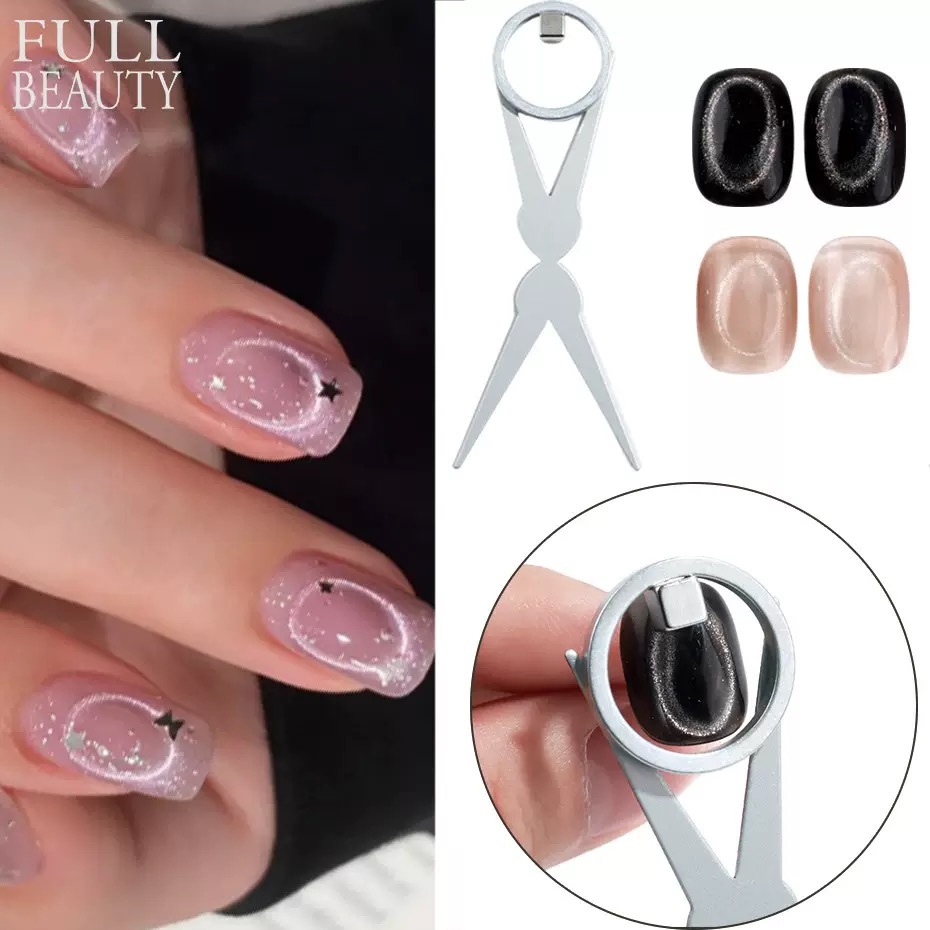 MIANEL 2026 Viral 3-Second Round Hollow Cat Eye Magnet ใหม่แม่เหล็กวงกลมแม่เหล็กที่แข็งแกร่งแต่งเล็บมืออาชีพเหมาะสําหรับผู้เริ่มต้นเล็บน้ําภูง