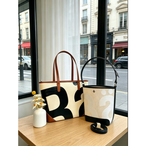 Mangu Shipment 1:1Rally La Costa City Tote & Mini Whisper Bag (จํากัด) -Tote and Bucket Bag ลายโลโก้