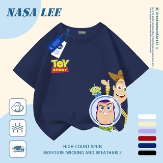 [จัดส่งในวันเดียวกัน] นาซ่า เด็กสีขาวผ้าฝ้ายแท้ระบายอากาศเสื้อยืดการ์ตูน เด็กเหมือน การพิมพ์อินเทรนด์ 3-16 ปีชายหญิงลําลองแขนสั