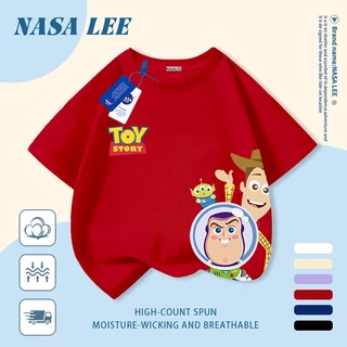 [จัดส่งในวันเดียวกัน] นาซ่า เด็กสีขาวผ้าฝ้ายแท้ระบายอากาศเสื้อยืดการ์ตูน เด็กเหมือน การพิมพ์อินเทรนด์ 3-16 ปีชายหญิงลําลองแขนสั