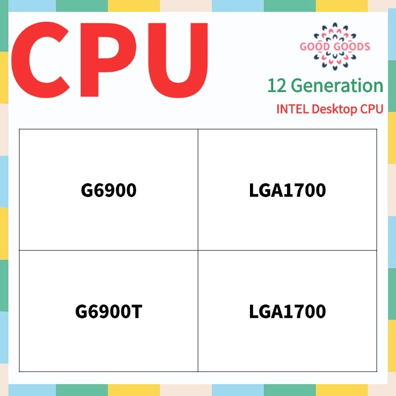 G6900 G6900T 12th generation INTEL Celeron Desktop CPU LGA1700