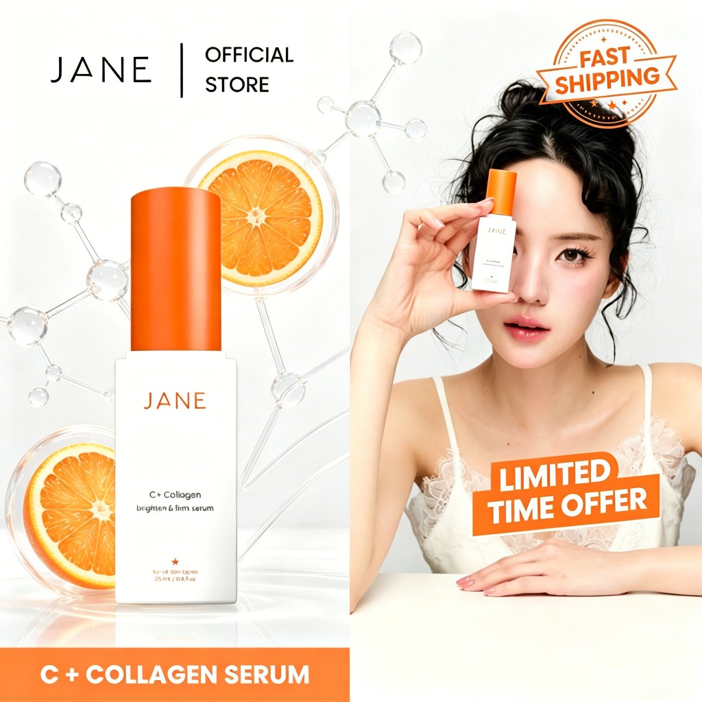 ของแท้ 100% JANE BEAUTY C+ Collagen Brighten & Firm Serum 25ml