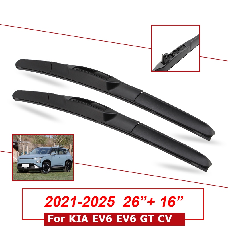26 "+16" สําหรับ KIA EV6 EV6 GT CV 2021-2025 ใบปัดน้ําฝนรถยนต์ด้านหน้ากระจกกระจกด้านหน้า Wipers