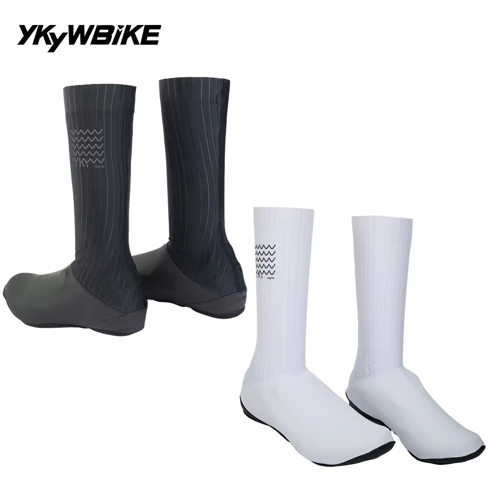 YKYWBIKE รองเท้าขี่จักรยานกันน้ํารองเท้าจักรยานครอบคลุมถุงเท้าสะท้อนแสงใหม่ Aero ผ้า Overshoes จักรยาน Accessorie