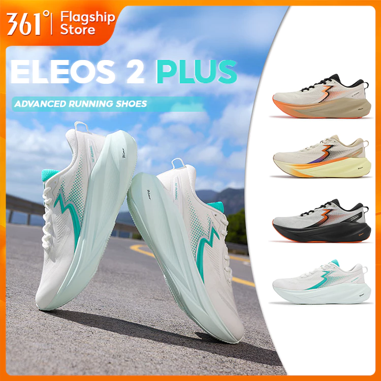 【361 Degrees】Eleos 2Plus | รองเท้าวิ่งกันกระแทก มืออาชีพ 672612224