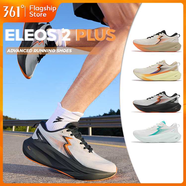 【361 Degrees】Eleos 2Plus | รองเท้าวิ่งกันกระแทก มืออาชีพ 672612224