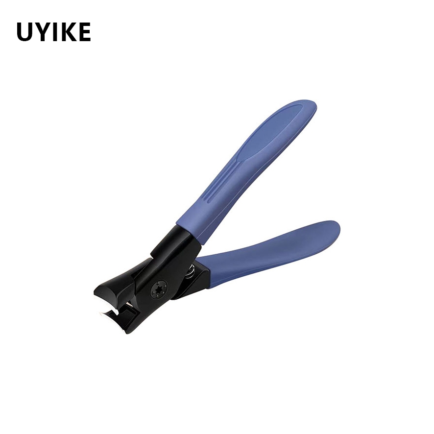 UYIKE กรรไกรตัดเล็บคมเปิดขนาดใหญ่ใหม่, เครื่องตัดเล็บตรงแบบมืออาชีพสําหรับเล็บปลอม