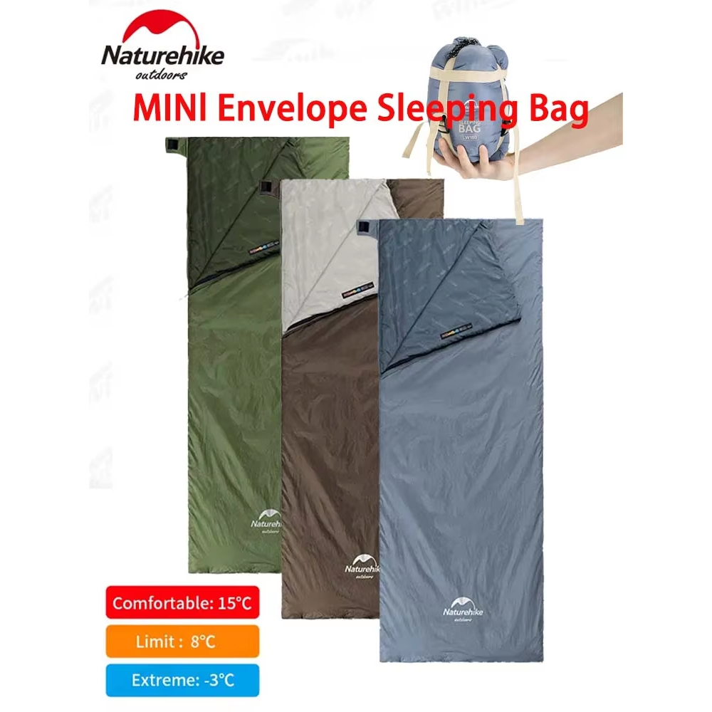 Naturehike ถุงนอน LW180 น้ำหนักเบา ทรงสี่เหลี่ยม พกพาง่าย สำหรับแคมป์ปิ้ง เดินป่า