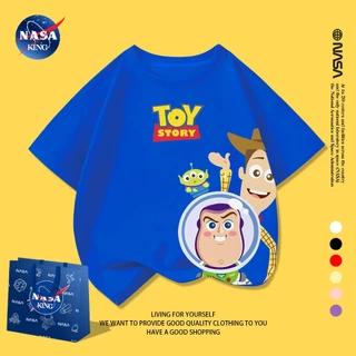 【จัดส่งภายใน 24 ชั่วโมง】เสื้อยืดเด็ก NASA แขนสั้น ผ้าฝ้าย ลายการ์ตูน Toy Story พิมพ์ลาย นุ่มสบาย ใส่สบาย