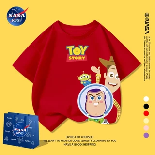【จัดส่งภายใน 24 ชั่วโมง】เสื้อยืดเด็ก NASA แขนสั้น ผ้าฝ้าย ลายการ์ตูน Toy Story พิมพ์ลาย นุ่มสบาย ใส่สบาย