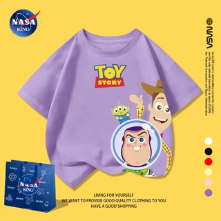 【จัดส่งภายใน 24 ชั่วโมง】เสื้อยืดเด็ก NASA แขนสั้น ผ้าฝ้าย ลายการ์ตูน Toy Story พิมพ์ลาย นุ่มสบาย ใส่สบาย