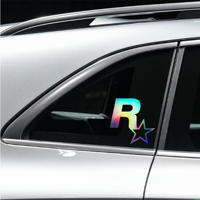 Rockstar R star JDM GTA5 สติ๊กเกอร์รูปลอกรถยนต์ 13 ซม