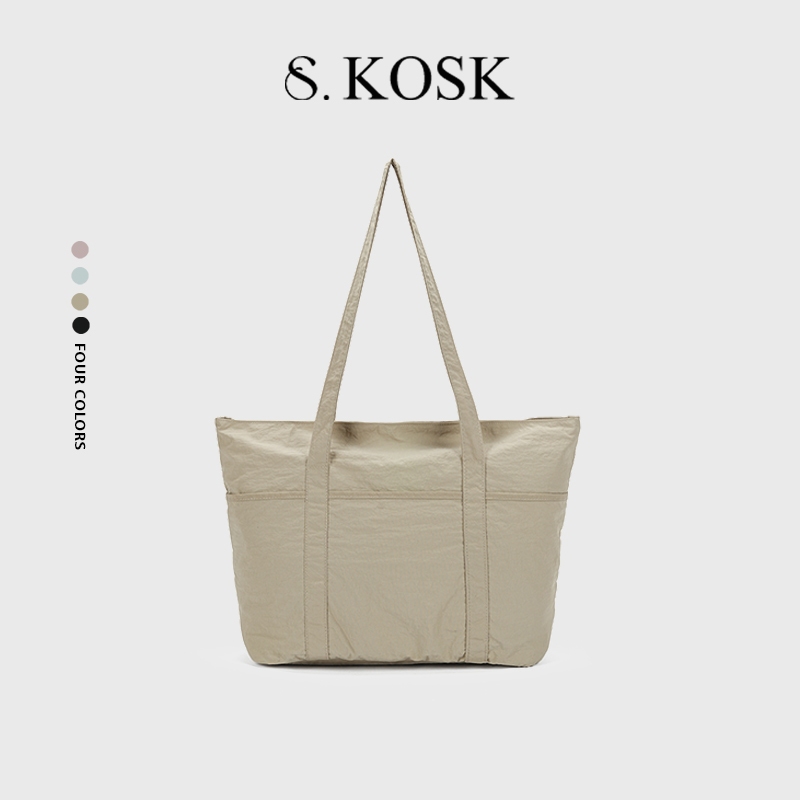 SDALY KOSK-Commuter Work School ความจุขนาดใหญ่พิเศษ Multi-Pocket One-Shoulder Messenger Tote Bag
