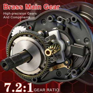 Sougayilang Baitcasting Casting Fishing Reel 20KG ลากสูงสุด 5 + 1BB/4 + 1BB ตลับลูกปืน 7.2:1 อัตราทดเกียร์ความเร็วสูงพร้อมซ้าย/ขวามือสีดําของขวัญสําหรับครอบครัวหรือเพื่อน