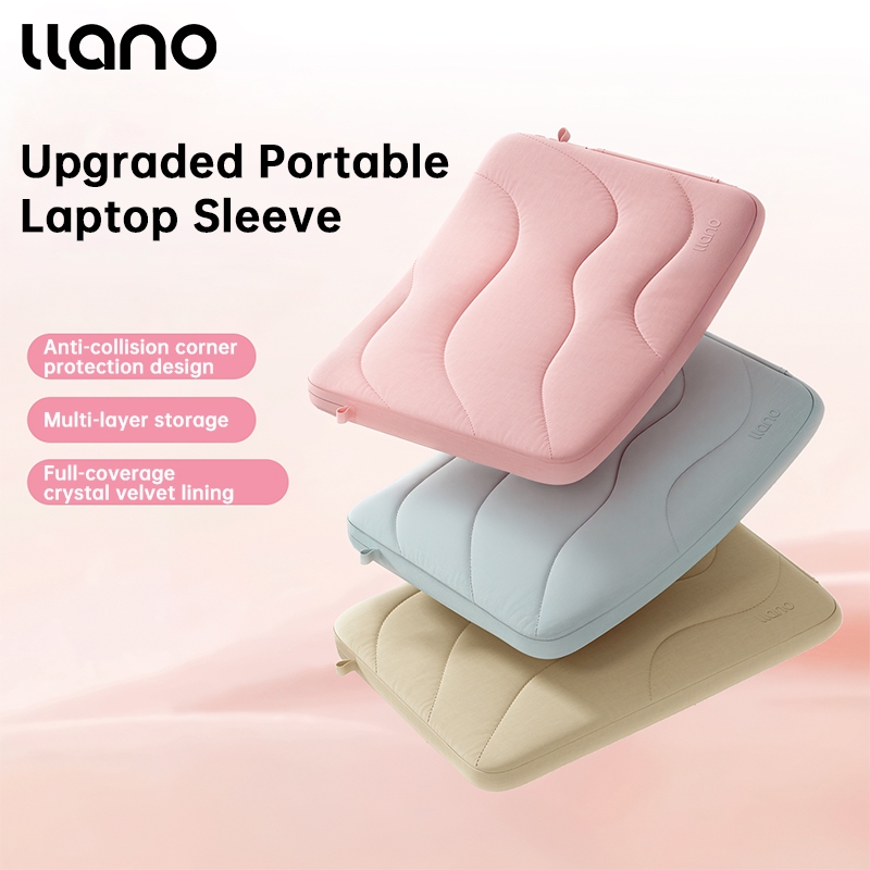 LLANO 13.3-14 นิ้วแล็ปท็อปสําหรับ MacBook Pro,Dell, HP, Lenovo, Asus, Notebook Tablet Case, 360° การป้องกัน น้ําหนักเบา ทนน้ํา 4 ช่อง ที่เก็บของ