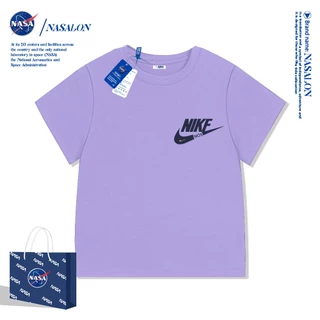 NASA เสื้อยืดเด็ก ผ้าฝ้าย 100% เสื้อยืดแขนสั้นเด็ก ลายแบรนด์เนมสุดเท่ ระบายอากาศดี ใส่ได้ทุกสไตล์ เหมาะสำหรับเด็กอายุ 1-12 ปี