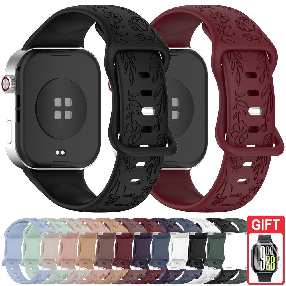 สายรัดซิลิโคนกีฬาห่วงสร้อยข้อมืออุปกรณ์เสริมสําหรับ Redmi Watch 6 5 4 / Xiaomi Smart Band 10 9 8 Pro