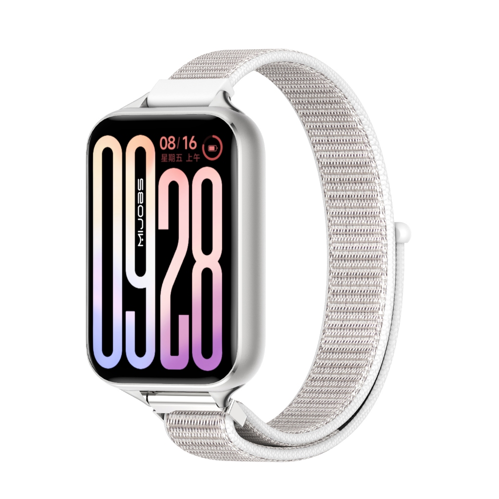 MIJOBS สายนาฬิกาไนลอน สำหรับ Mi Band 10 Pro 9 Pro 8 Pro และ Redmi Watch 6 5 4 พร้อมข้อต่อโลหะ สำหรับ Redmi Watch 6 Active 6 Lite สายถักสไตล์ Alpine Trail Loop อุปกรณ์เสริมสำหรับเปลี่ยนสาย