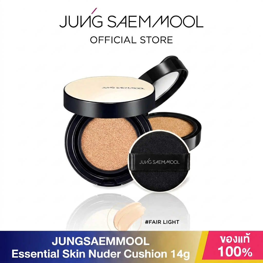 JUNGSAEMMOOL Essential Skin Nuder Cushion 14g+ตลับรีฟิล จองแซมมุล เอสเซนเชียล นูเดอร์ คุชชั่น สูตรเพื่อผิวโกลว์ดูฉ่ำน้ำ