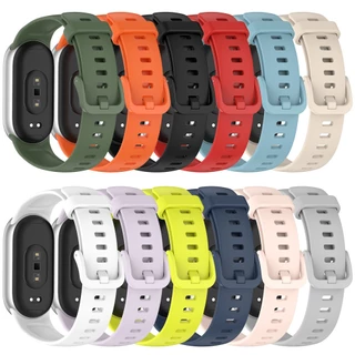 สร้อยข้อมือซิลิโคนอุปกรณ์เสริมสายรัดห่วงที่ทนทานสําหรับ Xiaomi Smart Band 10 9 8 / Band 10 Ceramic Edition
