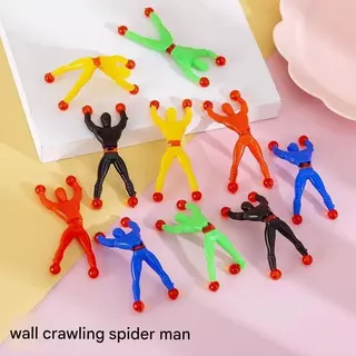 Wall Stick Spider-Man กาว Wall Climbing Flip Rolling ผู้ชาย Spiderman ของเล่นโปรดปรานเด็กของขวัญแปลก Party Supplies Boy ยืดหยุ่นสนุกยืดหยุ่น Takky ปาล์มยืด