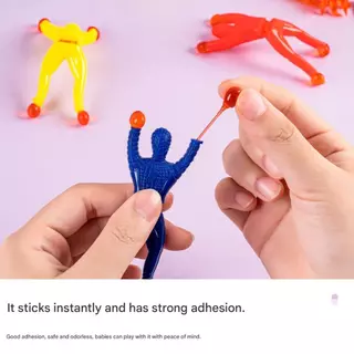 Wall Stick Spider-Man กาว Wall Climbing Flip Rolling ผู้ชาย Spiderman ของเล่นโปรดปรานเด็กของขวัญแปลก Party Supplies Boy ยืดหยุ่นสนุกยืดหยุ่น Takky ปาล์มยืด