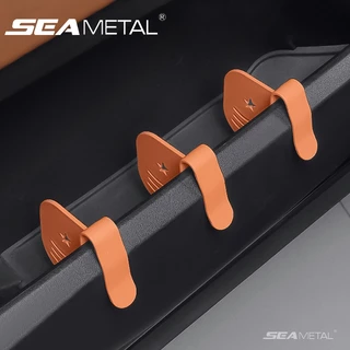 SEAMETAL กล่องเก็บของในรถ แยกช่องเก็บของประตูรถ ปรับขนาดได้ อุปกรณ์ตกแต่งรถยนต์