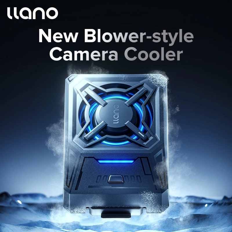 Llano V5 พัดลมระบายความร้อนแบบกล้อง Spring Telescopic Mounting ปรับพัดลมระบายความร้อนอัจฉริยะขนาดเล็กพร้อมพอร์ตชาร์จ Type-C เข้ากันได้กับกล้อง