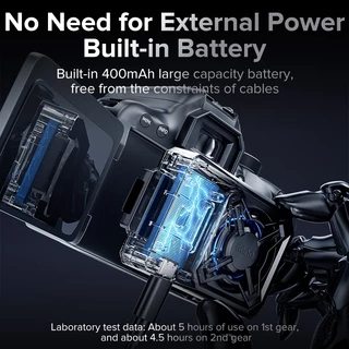 Llano V5 พัดลมระบายความร้อนแบบกล้อง Spring Telescopic Mounting ปรับพัดลมระบายความร้อนอัจฉริยะขนาดเล็กพร้อมพอร์ตชาร์จ Type-C เข้ากันได้กับกล้อง