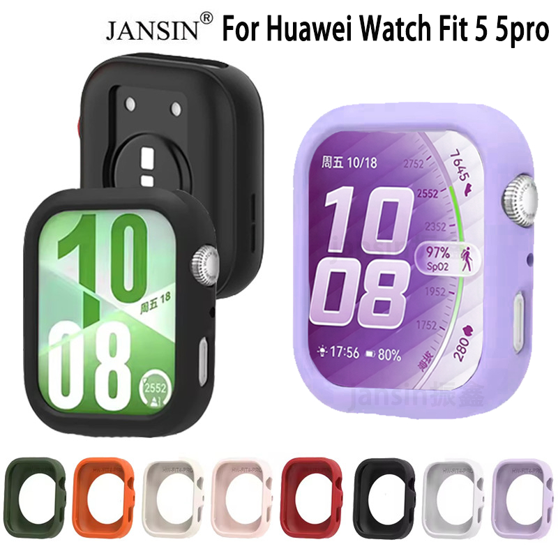 เคสซิลิโคนสําหรับ Huawei Watch fit 5 Pro fit 5 ฝาครอบป้องกัน Soft TPU กันกระแทกกันชนอุปกรณ์เสริมสมาร์ทวอทช์