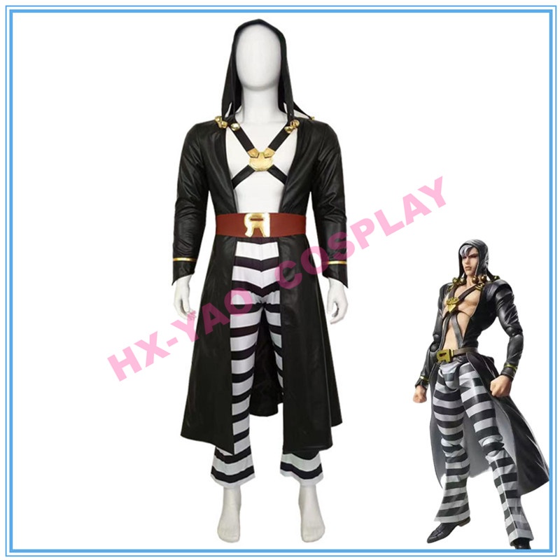 【HX-YAO】JoJo Bizarre Adventure Golden Wind คอสเพลย์เครื่องแต่งกาย Risotto Nero คอสเพลย์เครื่องแต่งกา