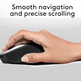 Logitech M330 เมาส์ไร้สาย | คลิกเงียบ 1000DPI เซ็นเซอร์ออปติคัล | เชื่อมต่อ USB 2.4GHz | ใช้งานได้กับ PC และแล็ปท็อป