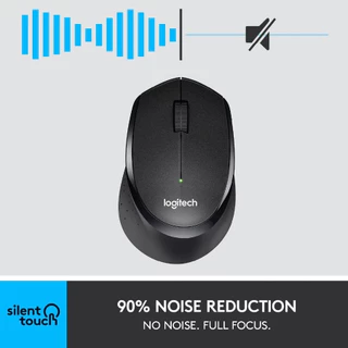 Logitech M330 เมาส์ไร้สาย | คลิกเงียบ 1000DPI เซ็นเซอร์ออปติคัล | เชื่อมต่อ USB 2.4GHz | ใช้งานได้กับ PC และแล็ปท็อป
