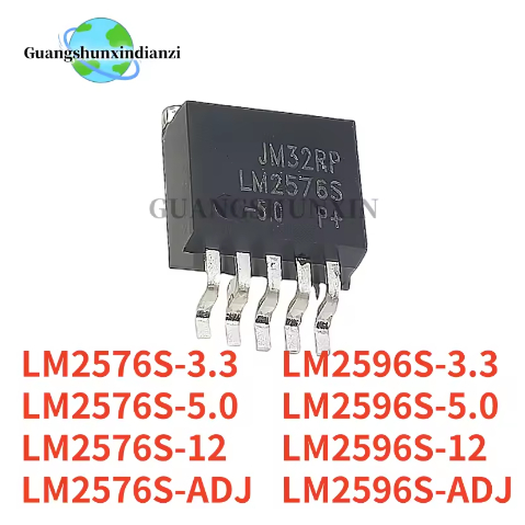 5PCS ใหม่ LM2596S LM2576S LM2596S-3.3 LM2596S-5.0 LM2596S-12 LM2596S-ADJ LM2576S-3.3 LM2576S-5.0 LM2