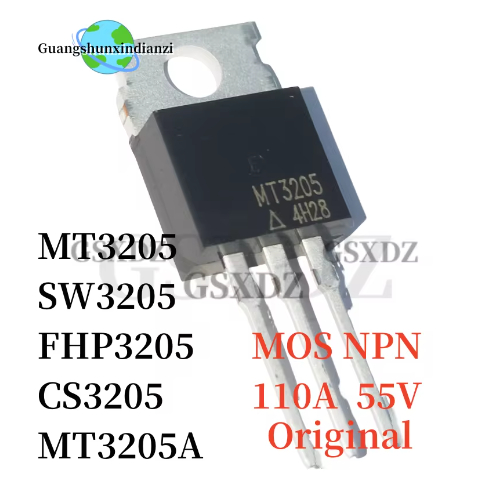 ต้นฉบับ 5 พาย/CS3205 FHP3205 SW3205 IRF3205 MT3205 MT3205A CS3205B8 TO-220 110A 55V MOS NPN