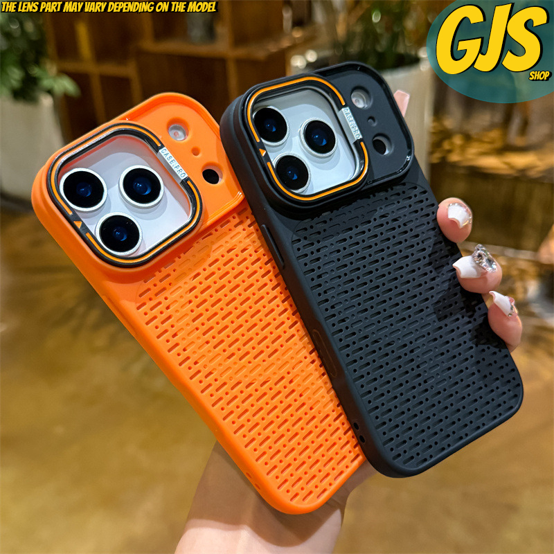 ใหม่ Cellular ตาข่ายกระจายความร้อนปกปิดเลนส์ผู้ถือ 4 มุม Anti-drop เคสโทรศัพท์นุ่มสําหรับ IPhone11 12 13 14 15 16 17PRO MAX
