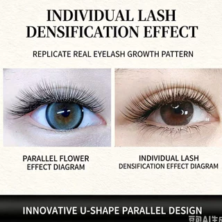 ใหม่ขนตาปลอมรูปตัว U ดอกไม้ขนาน Double Layer Dense Curl CD Natural Soft U Eyelash