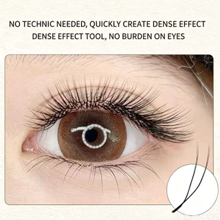 ใหม่ขนตาปลอมรูปตัว U ดอกไม้ขนาน Double Layer Dense Curl CD Natural Soft U Eyelash