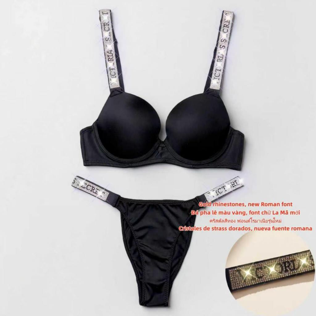 VS Victoria ชุดชั้นในเซ็กซี่หรูหราด้วยคริสตัล rhinestone และกางเกงชั้นใน  6w66e6e