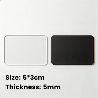 5 ชุด DIY 5 มม.หนาอะคริลิคตู้เย็นแม่เหล็กว่างเปล่า Self-Adhesive รูปร่างขนาด 5*3 ซม.