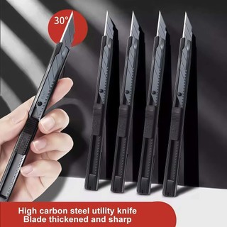 Deli SK5 ใบมีดสีดําเครื่องตัดกระดาษมีดยูทิลิตี้มีดสแตนเลสศิลปะใบมีดมุม 30 องศา