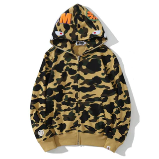 BAPE เสื้อแจ็คเก็ตคลุมด้วยผ้าแบบลำลองสำหรับบุรุษและสตรีแบบใหม่ส่องสว่าง 0819