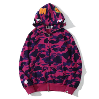 BAPE เสื้อแจ็คเก็ตคลุมด้วยผ้าแบบลำลองสำหรับบุรุษและสตรีแบบใหม่ส่องสว่าง 0819