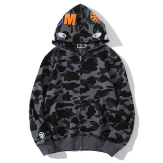 BAPE เสื้อแจ็คเก็ตคลุมด้วยผ้าแบบลำลองสำหรับบุรุษและสตรีแบบใหม่ส่องสว่าง 0819