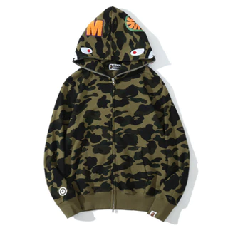 BAPE เสื้อแจ็คเก็ตคลุมด้วยผ้าแบบลำลองสำหรับบุรุษและสตรีแบบใหม่ส่องสว่าง 0819