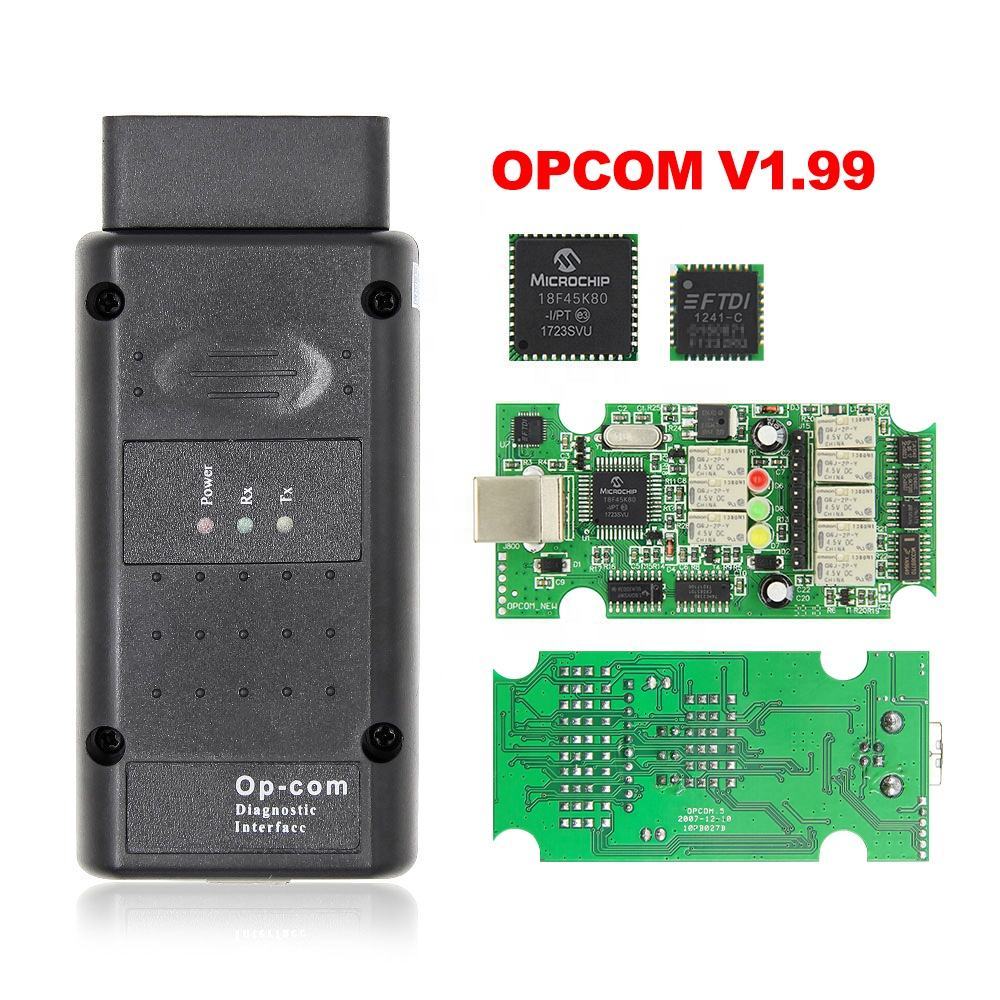 ใหม่ OP COM 2018 สําหรับ Opel เครื่องสแกนเนอร์วินิจฉัย OP-COM V1.99 อินเทอร์เฟซวินิจฉัย OBDII สําหรับรถยนต์ Opel OPCOM CAN BUS
