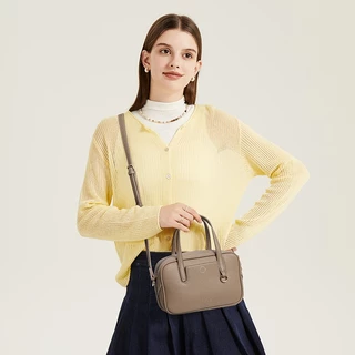 BOSTANTEN Mini Speedy Bag กระเป๋าสะพายไหล่ผู้หญิง กระเป๋า Tote ขนาดเล็ก จุของได้พอดี กระเป๋าถือแฟชั่น สไตล์เกาหลี เรียบหรู ใช้งานได้ทุกวัน