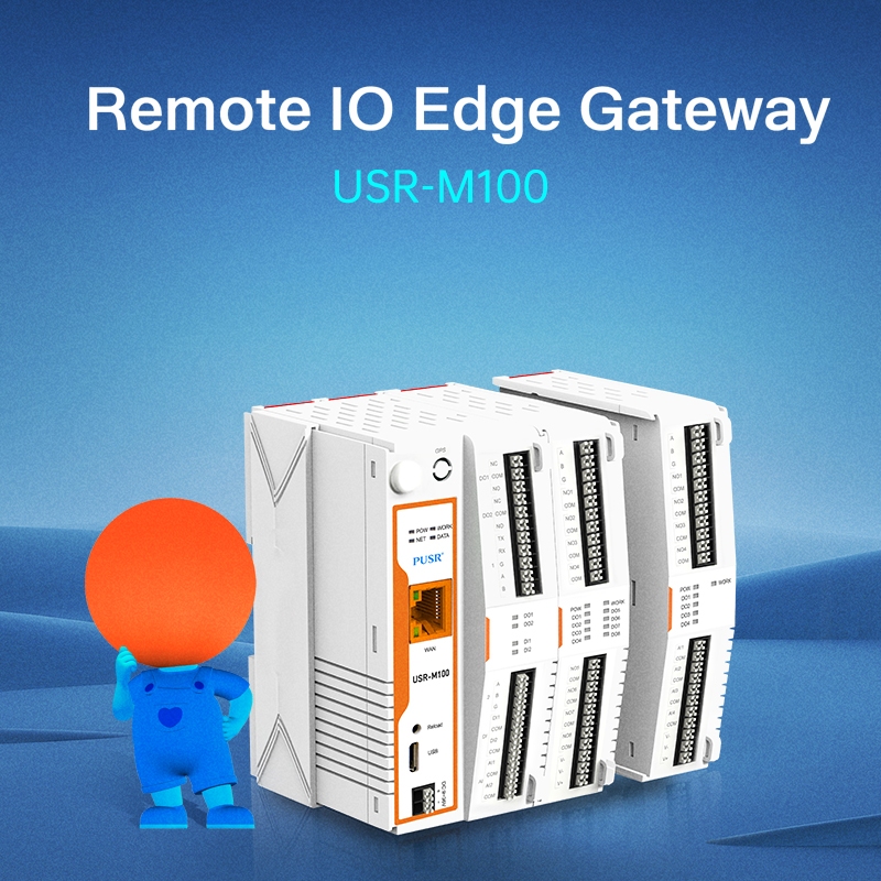PUSR ระยะไกล IoT Gateway เครือข่ายอีเธอร์เน็ต Piont 300/1000 Modbus Gateway IO Extender การ์ด SD ออฟ